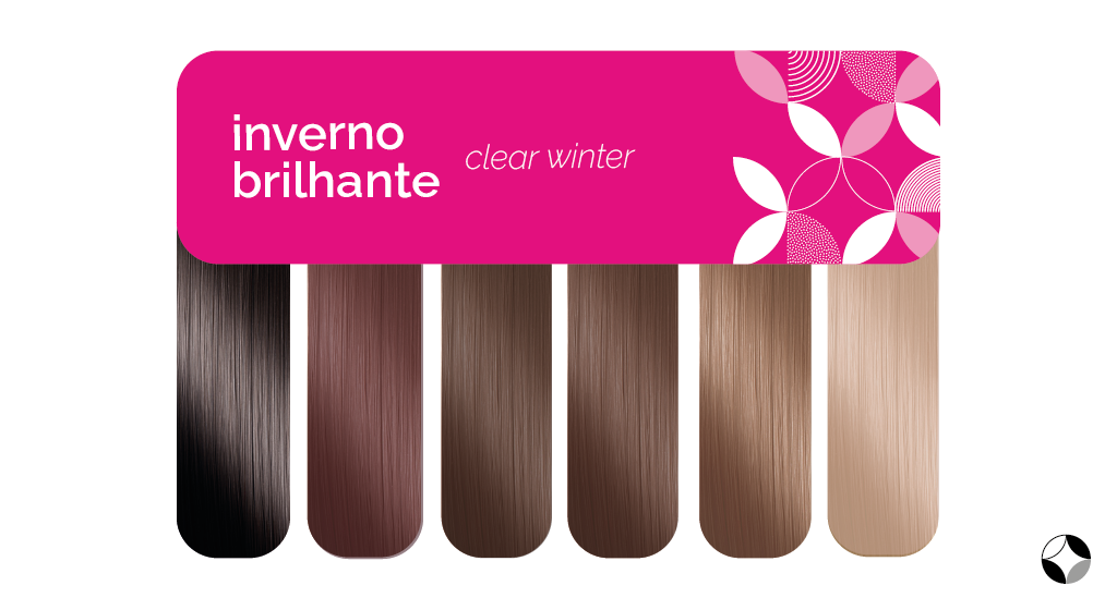 Tons de cabelo inverno brilhante ou intenso