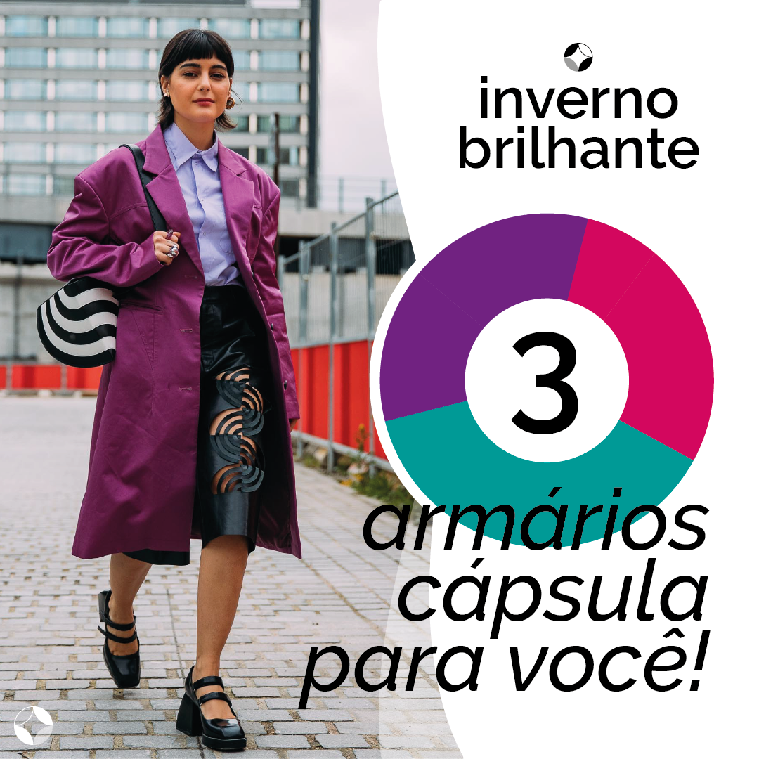 armário cápsula na cartela do ano inverno brilhante