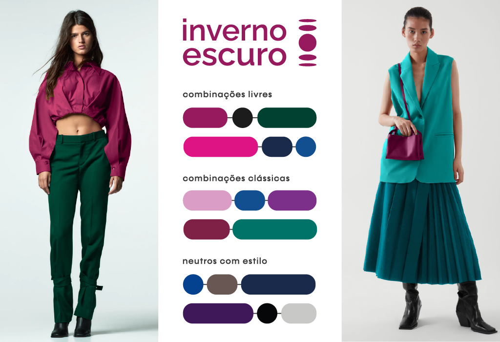combinações de cores do inverno