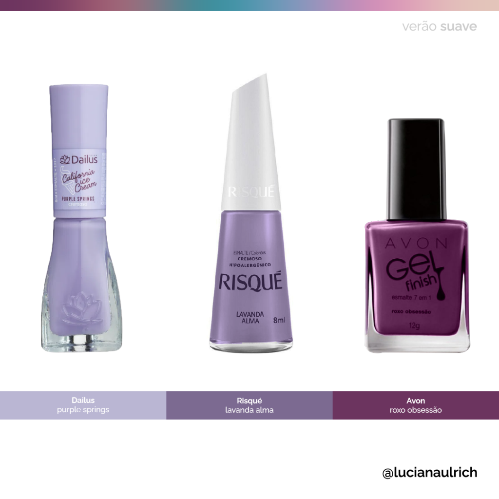 esmaltes roxos para verão suave