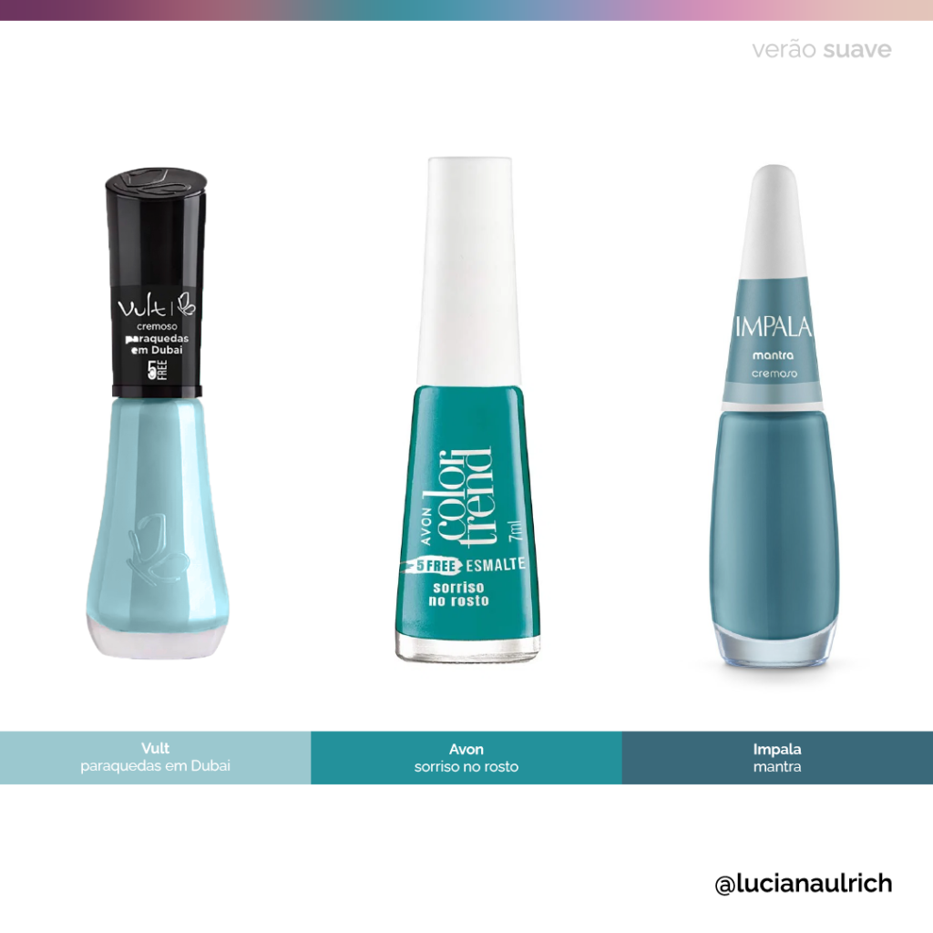 esmaltes esverdeados verão suave