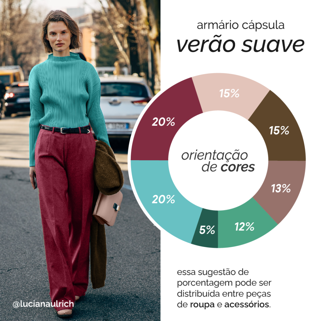 orientação de cores para montar um armário cápsula nas cores do verão suave