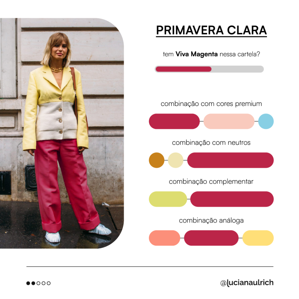 como combinar cor pantone 2023 cartela primavera clara