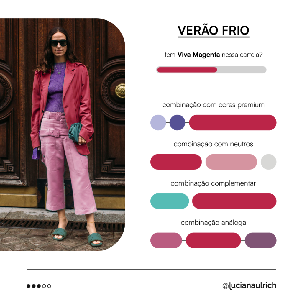 como combinar cor pantone 2023 cartela verão frio
