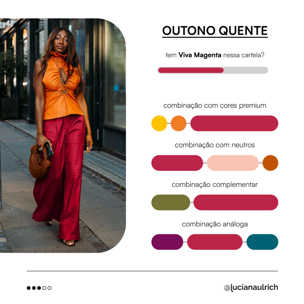 como combinar cor pantone 2023 cartela outono quente