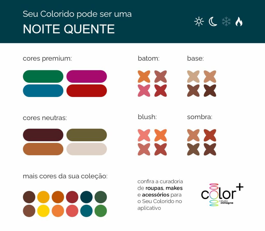 Cartela Noite Quente da Experiência Digital Studio Immagine