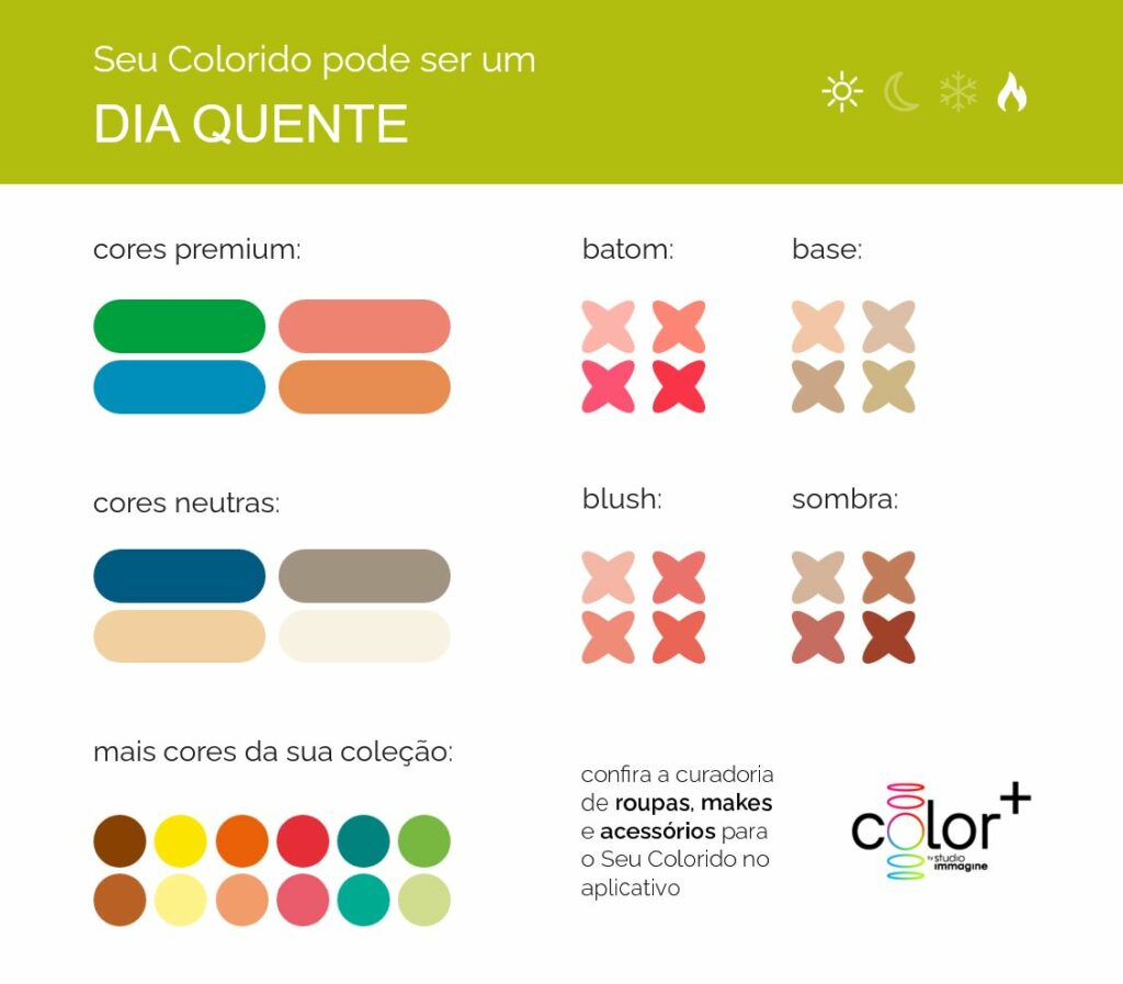 Cartela Dia Quente da Experiência Digital Studio Immagine