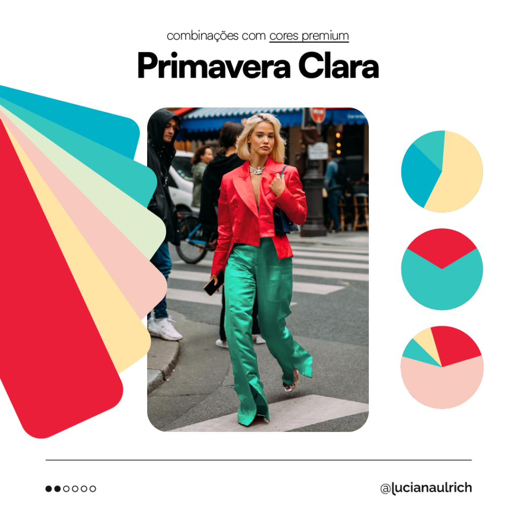 combinação de cores primavera clara