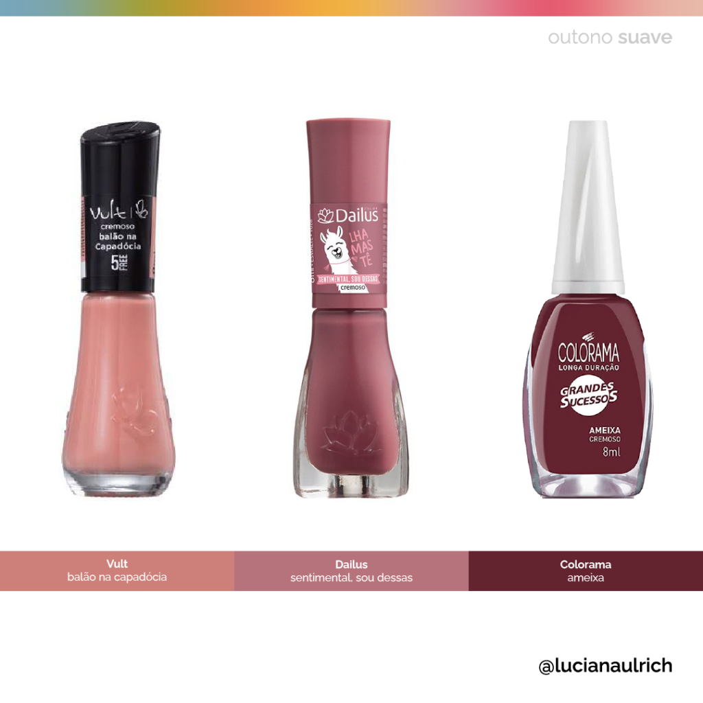 esmaltes do outono suave