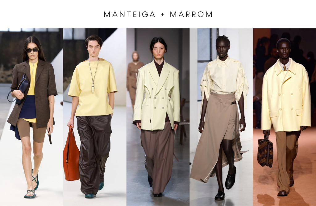 Combinação de cores para usar no outono: manteiga + marrom