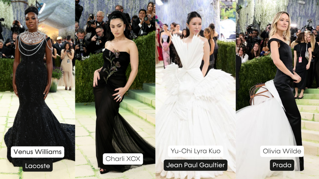 mais looks preto e branco do MET Gala 2026